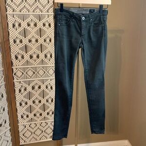 AG The Legging Ankle Skinny‎ Black Jeans Size 24R